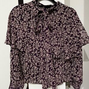 ZARA Floral Print Blouse
